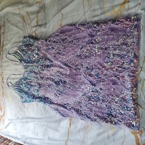 Women's Metalic Sequin Fringe party dress size 3X